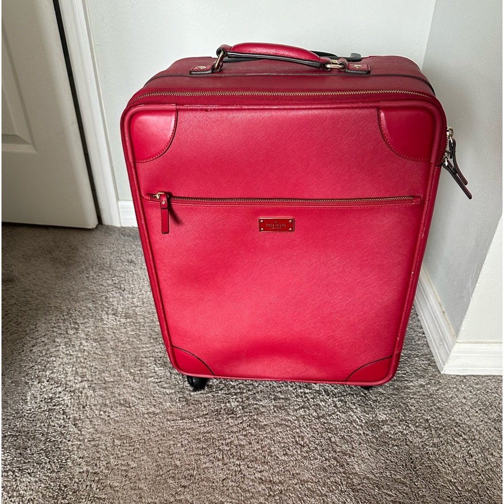 Red Kate Spade Carry On Bag Roller Suitcase